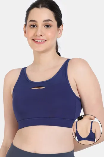 Buy Zelocity Quick Dry Sports Bra With Removable Padding - Twilight Blue